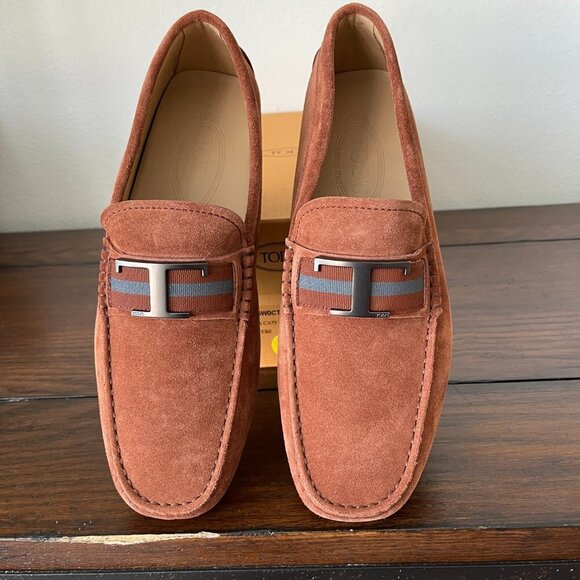 Tod's Men's Rust Suede CA75 Nastro Gommini 122 Loafer Shoe. XXM0GW0CT50RE0S204 - Picture 4 of 11